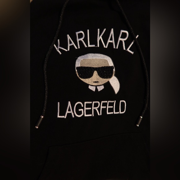 Karl Lagerfeld Black Hoodie Dress size S - Picture 3 of 3